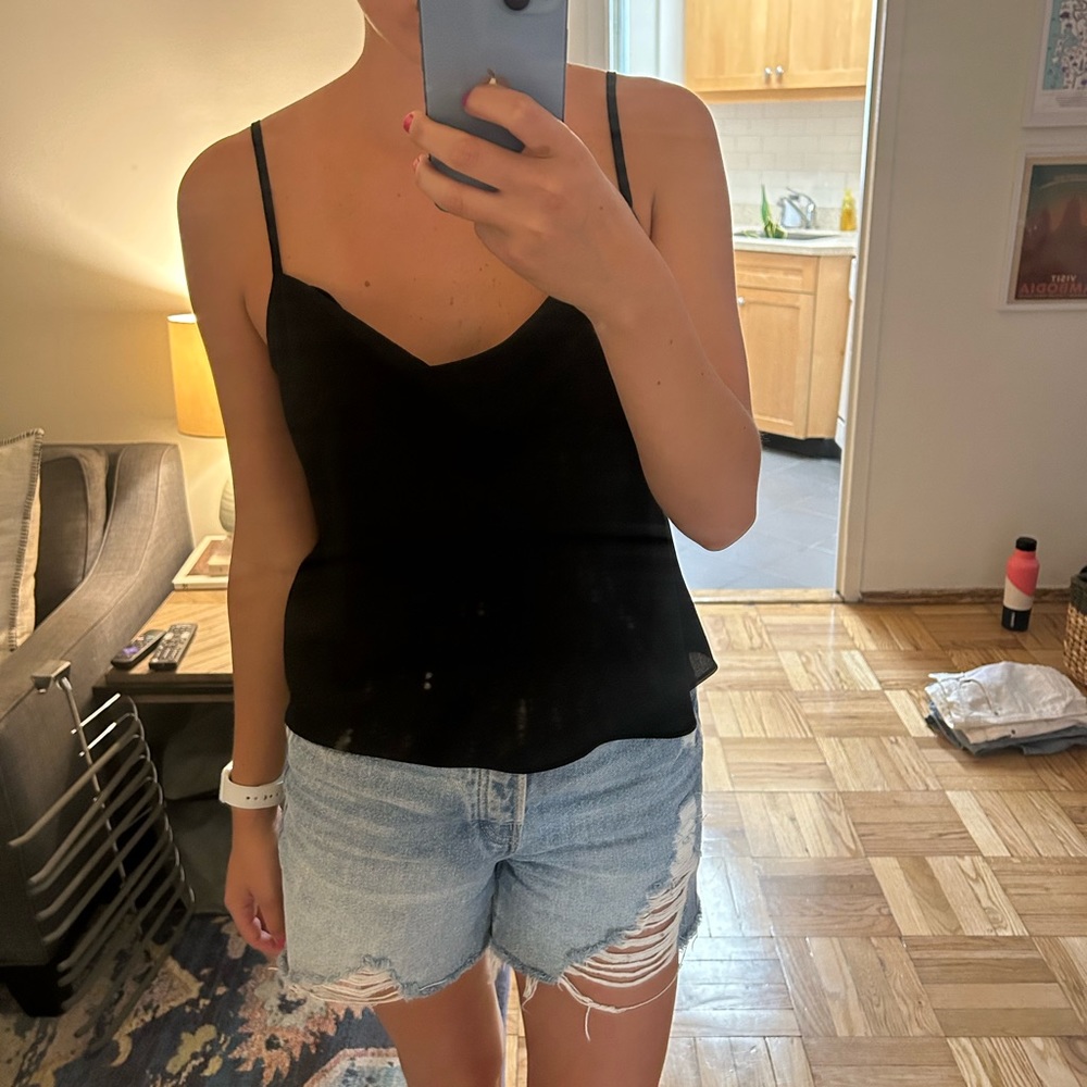 Black cowl neck shirt